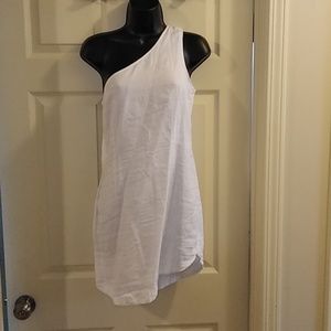 SALE**YFB Linen/One Shoulder... Little White Dress